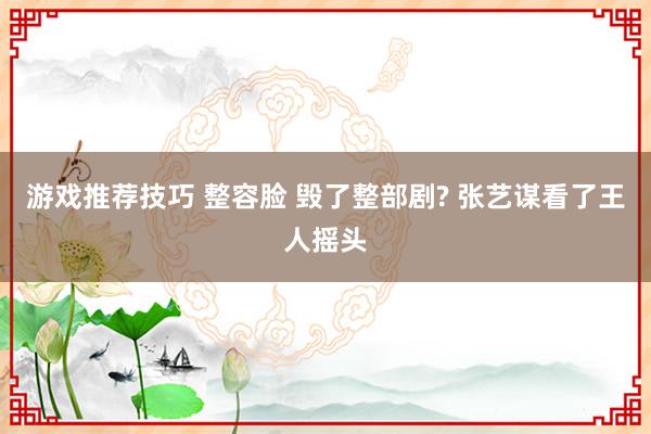 游戏推荐技巧 整容脸 毁了整部剧? 张艺谋看了王人摇头